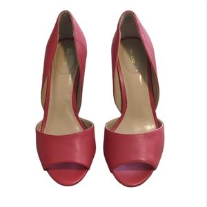 Lands' End Peep Toe Dorsey Color Fresh Tomato Size US 8.5